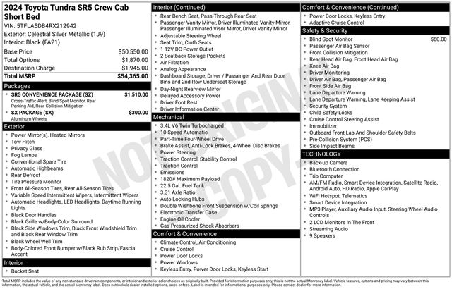 2024 Toyota Tundra 4WD SR5 — photo 1 of 1