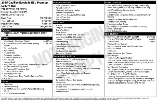2025 Cadillac Escalade ESV — photo 1 of 1