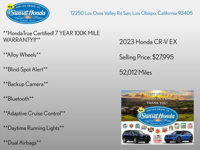 2023 Honda CR-V 1.5T 2WD EX — photo 1 of 6