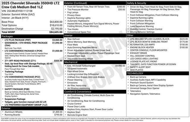2025 Chevrolet Silverado 3500HD LTZ