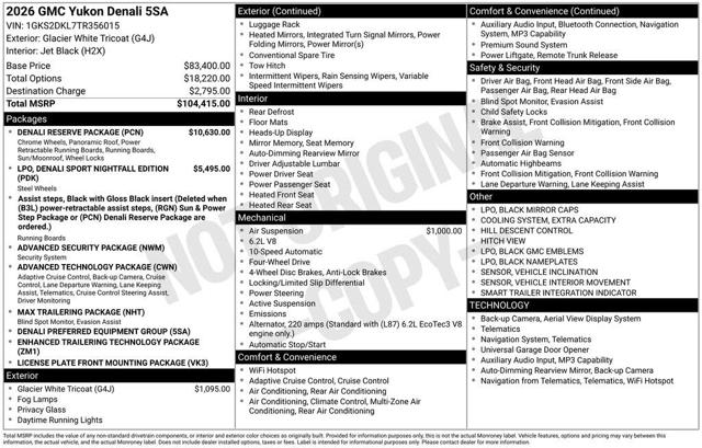 2026 GMC Yukon Denali 4WD