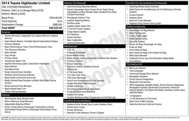 2014 Toyota Highlander Limited