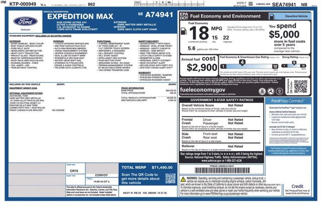 2025 Ford Expedition Max MAX Active 4WD