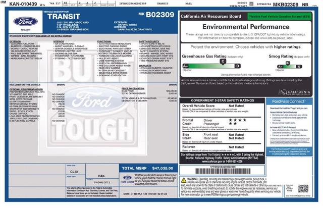 2021 Ford Transit Cargo Van 250 Medium Roof AWD