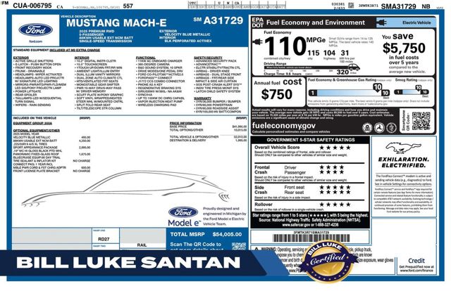 2025 Ford Mustang Mach-E Premium RWD