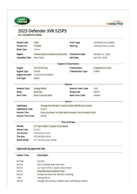 2023 Land Rover Defender 110 V8 AWD