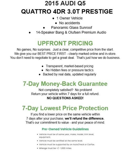 2015 Audi Q5 3.0T quattro Prestige