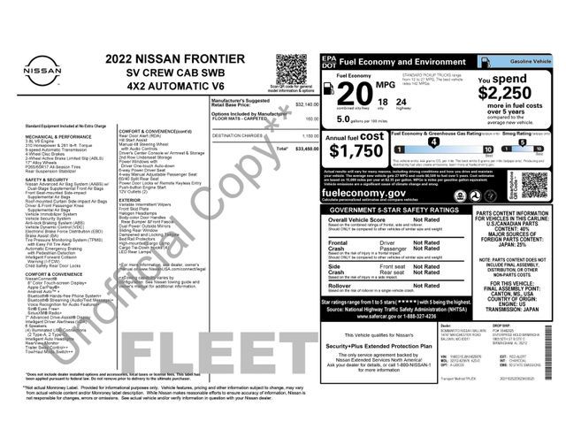 2022 Nissan Frontier SV RWD
