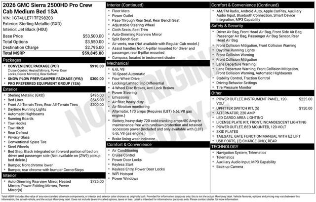 2026 GMC Sierra 2500HD Pro
