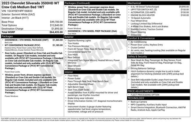 2023 Chevrolet Silverado 3500HD Work Truck
