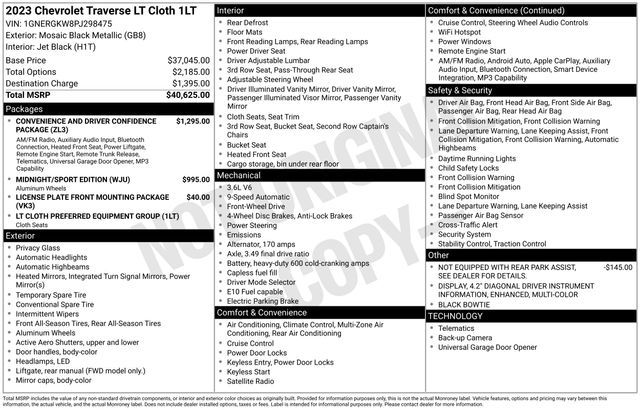 2023 Chevrolet Traverse LT Cloth