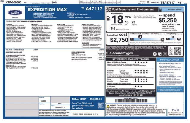 2026 Ford Expedition Max MAX Platinum 4WD