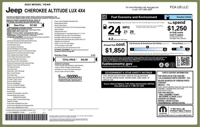 2023 Jeep Cherokee Altitude Lux