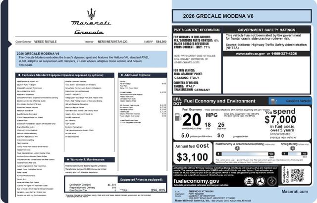 2026 Maserati Grecale Modena V6