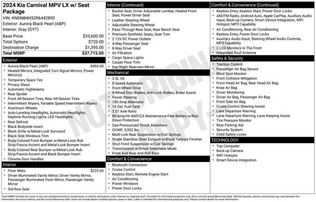 2024 Kia Carnival LX FWD