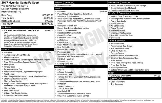 2017 Hyundai Santa Fe Sport 2.4L FWD