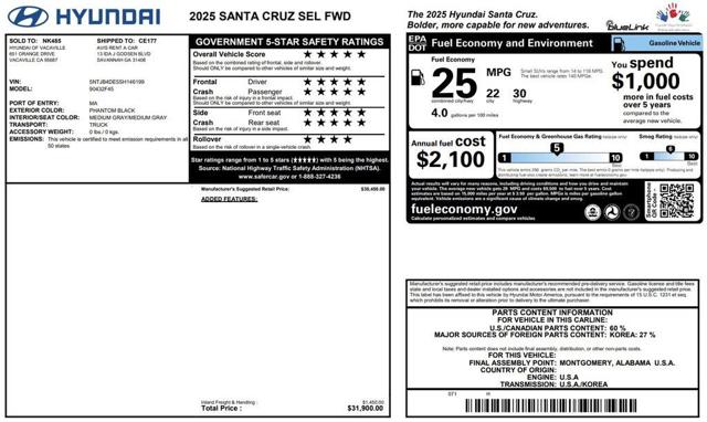 2025 Hyundai Santa Cruz SEL FWD