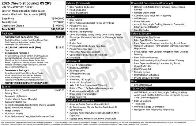 2026 Chevrolet Equinox RS AWD