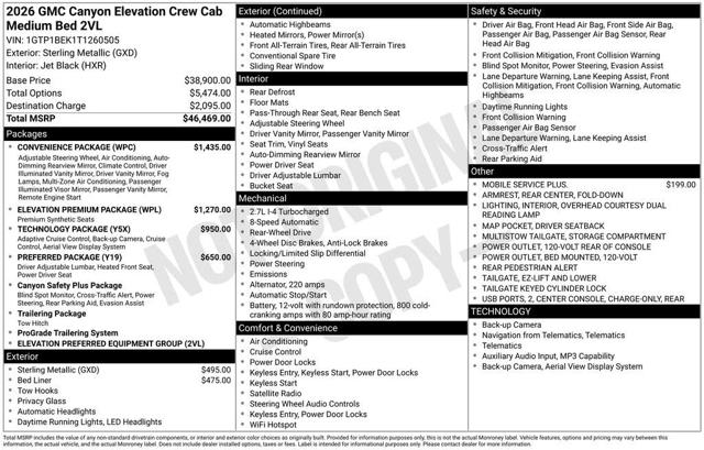 2026 GMC Canyon Elevation RWD